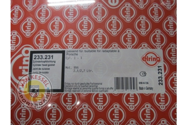 99610417009 - Koppakking Boxster 986 2.5-2.7 cilinder 1-3