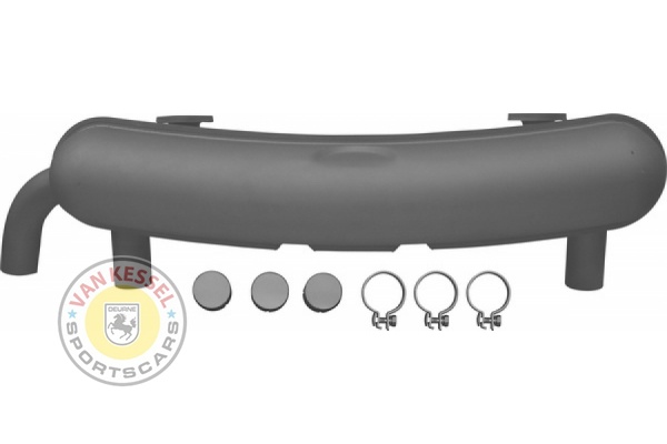 Race einddemper 911 RSR 64-75 met 3 uitgangen met afdekdoppen