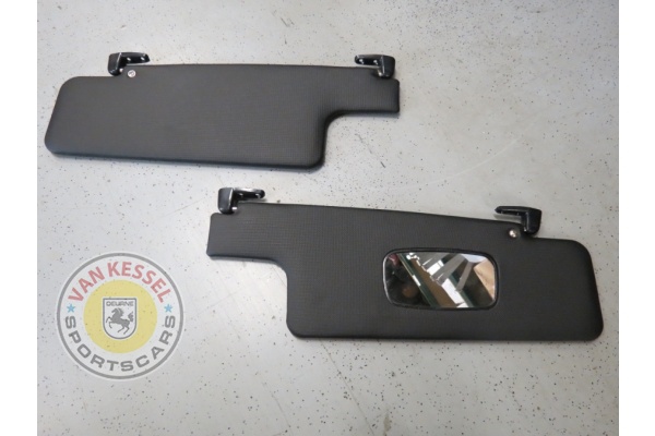 Sun visor set black, 911 and 912 Coupé 65-68