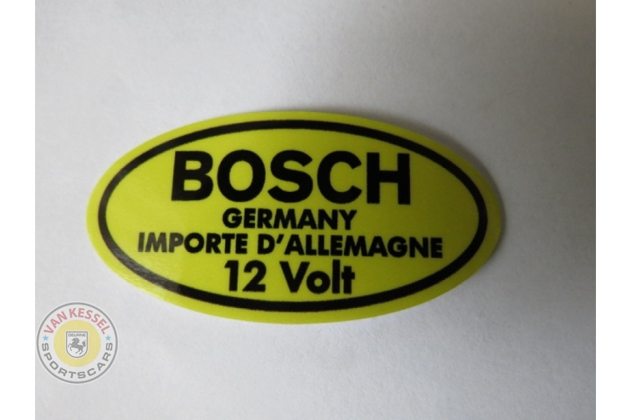 PCG70100800 - Sticker 'Bosch' zwarte rand op dynamo 356 12 volt
