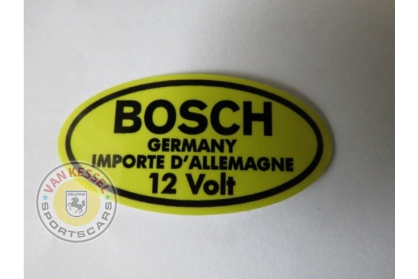Sticker 'Bosch' zwarte rand op dynamo 356 12 volt