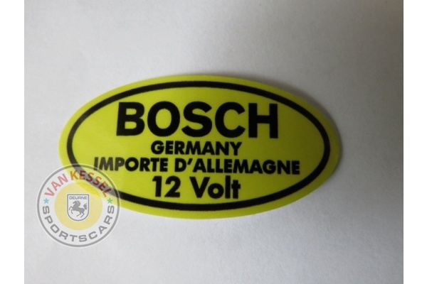 Aufkleber 'Bosch' schwarzer Rand auf Lichtmaschine 356 12 Volt