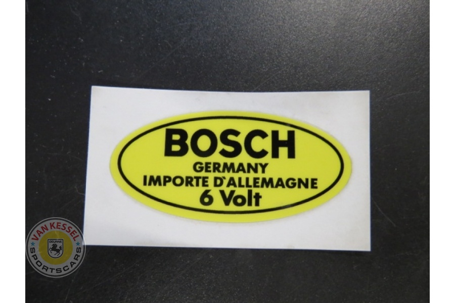 PCG70100800 - Sticker 'Bosch' zwarte rand op dynamo 356 6 volt