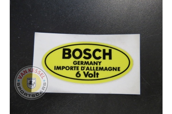 Sticker 'Bosch' zwarte rand op dynamo 356 6 volt