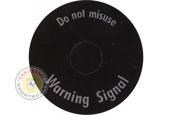 Dashboard switch plate 'do not misuse' hazard lights