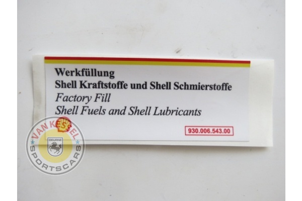 Sticker Werkfullung Shell voor 964