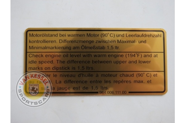 96400611100 - Sticker 964 motoroliestand imitatie