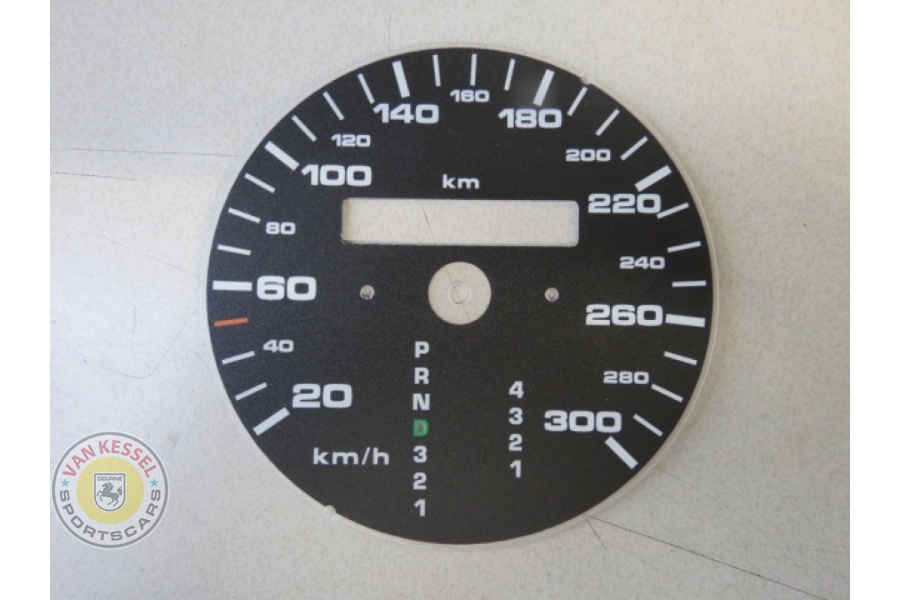 964tp zp64 - KM-tellerplaatje 300km/u 964-993 met boordcomputer Tiptronic