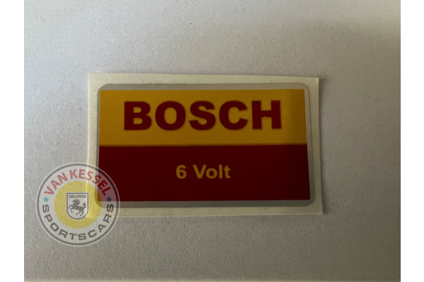 Aufkleber 'Bosch' rot/gelb 6 Volt