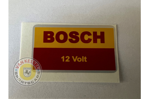 Aufkleber „Bosch“ rot/gelb 12 Volt