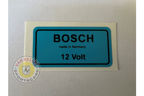 Aufkleber 'Bosch' blau 12 Volt